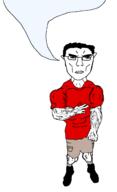 arm buff chud full_body glasses leg soyjak speech_bubble subvariant:unbotheredchud variant:chudjak // 981x1608 // 38.6KB