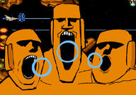 gradius konami laser moai shmup space spaceship trend:soyjak_trio variant:gapejak variant:markiplier_soyjak variant:tony_soprano_soyjak vic_viper video_game // 828x581 // 215.4KB