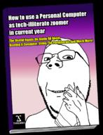 book computer cover glasses hand smile soyjak stubble subvariant:wholesome_soyjak text thrembo tissue variant:gapejak // 1568x2048 // 787.2KB