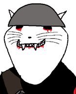 animal cat cat_ear creepypasta evil evil_intentions feline grenade helmet long_teeth meta:namefags no_eyes no_stubble nose patch scary subvariant:impish_meowjak sucre_(user) teeth uniform variant:impish_soyak_ears whiskers white_skin // 297x366 // 9.5KB