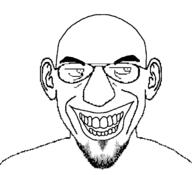 ear glasses grin open_mouth soyjak stubble variant:susjak video_game // 680x620 // 19.9KB