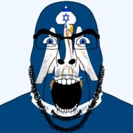 angry animal beard bird blood blue_eyes facial_mark flag flag:israel forehead_mark glasses hair israel looking_at_you louisiana open_mouth pelican queen_of_spades soyjak spade star_of_david state stubble subvariant:cobson_front2 subvariant:spadeson template text thick_eyebrows united_states variant:cobson // 800x800 // 131.8KB
