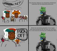 art aryan black_skin brown_skin fnf fnf_pedo gigachad jartycuck meta:tagme multiple_soyjaks subvariant:chudplier subvariant:jartycuck text twitter variant:chudjak variant:markiplier_soyjak // 1199x1070 // 663.3KB