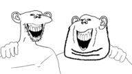 2soyjaks ear fat friendship hand laughing open_mouth soyjak stubble subvariant:splicejak variant:impish_soyak_ears // 1920x1080 // 211.7KB
