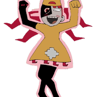 animated clothes dance ena ext=gif eyes girl gray_skin happy hat red_hair taski_maiden_(ena) two_legs variant:soytan // 664x744 // 515.0KB