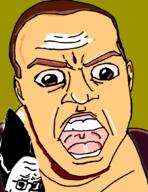 2soyjaks angry brown_hair ear glasses hair knfe knife open_mouth soy_parody variant:feraljak variant:soyak white_skin // 811x1049 // 292.7KB