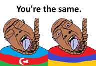 armenia_(pedophile) azerbaijan bloodshot_eyes brown_skin churka closed_eyes flag flag:armenia flag:azerbaijan glasses hair hanging penis rope stubble suicide unibrow variant:bernd // 3352x2328 // 1.8MB