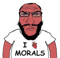 angry balding beard closed_mouth clothes glasses heart i_love punisher_face red_skin soyjak subvariant:science_lover tshirt variant:markiplier_soyjak // 928x893 // 436.4KB