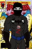 Warrior-Z(user) arabic_text balaclava bat batman batman_(series) buff caligraphy flag flag:norway flag:shahada full_body iron islam kratos kufic muscles muscular_male muslims norway punisher red self_insert shahada skull soybooru spawn stick subvariant:chudjak_front variant:chudjak // 480x729 // 449.8KB