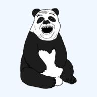 animal ear full_body open_mouth panda series:animaljaks soyjak tail variant:alicia // 1200x1200 // 23.4KB