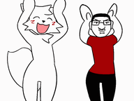 animated boykissersilly_cat caramelldansen glasses hair red_shirt variant:chudjak video // 560x420 // 270.8KB