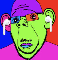 airpods baby closed_mouth colorful deformed ear glasses merge soyjak stubble subvariant:cobusion subvariant:jacobson subvariant:wholesome_soyjak variant:a24_slowburn_soyjak variant:bernd variant:cobson variant:gapejak // 713x735 // 311.6KB