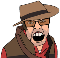 5_o_clock_shadow a10_eyes angry australia clothes glasses hair hat nose open_mouth red_shirt sniper_(tf2) team_fortress_2 tinted_glasses valve variant:feraljak vest video_game white_skin // 1968x1907 // 146.1KB