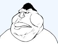 angry fat hair lips meximutt obese soyjak template transparent_background variant:meximutt yellow_sclera // 888x849 // 32.5KB