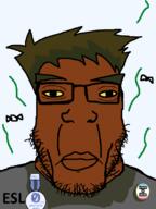 award basil_(user) brown_skin bug esl flag:minor_attracted_person fly glasses hair pedophile series:esl_pedo_league stink_lines stinky subvariant:chudplier sweat_stain variant:chudjak variant:markiplier_soyjak yellow_sclera // 600x800 // 30.5KB
