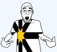 arm british clothes ear flag flag:sutherland glasses hair hand open_mouth pointing scotland soyjak stubble sutherland teeth tshirt united_kingdom variant:shirtjak // 1236x1118 // 46.6KB