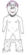 gynaecomastia hair meta:tagme mustache neovagina purple_hair smile soyjak stubble surgery tranny variant:bernd // 956x1900 // 306.2KB