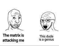 andrew_tate glasses open_mouth soyjak stubble text variant:soyak // 828x653 // 42.5KB