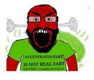 ai_art fart green_shirt meta:tagme shirt_with_words shirts stink_lines stinky subvariant:science_lover variant:markiplier_soyjak // 680x586 // 50.1KB