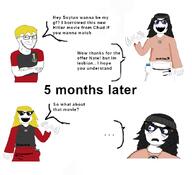 bait beard black_shirt glasses lesbian meta:not_oc meta:possibly_duplicate nate shocked smug soyjak soyteen text tranny tranny_meme variant:soyak variant:soytan wordswordswords yellow_hair // 680x620 // 115.9KB