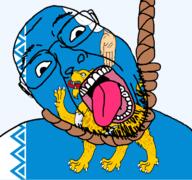 ack animal dead flag flag:pskov_oblast glasses hair hand hanging oblast open_mouth pskov_oblast rope russia skin soyjak stubble suicide teeth tongue transparent transparent_background variant:bernd white yellow_teeth // 768x719 // 160.2KB
