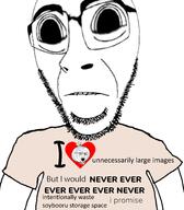 arm biting_lip closed_mouth distorted frown heart i_love i_would_never looking_at_you soybooru stubble text variant:cobson // 10000x11436 // 11.4MB