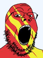 county flag flag:østfold glasses hair norway open_mouth soyjak stubble teeth transparent_background variant:gapejak østfold // 600x800 // 53.1KB