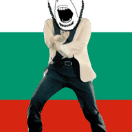 angry animated bulgaria country dance flag flag:bulgaria full_body gangnam_style glasses irl meta:tagme open_mouth soyjak stubble variant:cobson // 300x460 // 507.3KB