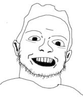 clothes ear hair open_mouth soyjak stubble variant:unknown // 455x533 // 25.1KB