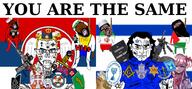 5soyjaks 9_11 ack albania anime arab aryan azov_battalion blood blood_from_eyes blood_from_neck blue_eyes bomb bosnia brown_eyes brown_skin buff cap christchurch_shooting christianity cleft_chin clothes countrywar crying cyrillic_text death facial_mark firearm flag:albania flag:bosnia_and_herzegovina flag:iran flag:israel flag:palestine flag:serbia forehead_mark glasses gun hair hanging hat idf impact_font islam israel jewish_nose judaism kippah menorah meta:tagme money mossad nazism negev_(girls'_frontline) noose orthodox_cross reichsadler rifle schutzstaffel serbia severed_head spade star_of_david subvariant:muscular_chud suicide_bomber swastika totenkopf uss_liberty variant:bernd variant:chudjak vein wagner_group yellow_hair you're_the_same z_(russian_symbol) zionism // 1777x823 // 1.2MB