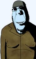 biting_lip blue_skin body brown_shirt camouflage evil helmet military military_uniform ominous rape shadow smile subvariant:hornyson variant:cobson // 948x1575 // 285.4KB