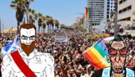 angry beard blue_eyes christianity closed_mouth faggot flag flag:israel glasses israel jesus open_mouth pride pride_parade smile stubble subvariant:chudjak_front subvariant:euromutt subvariant:jewmutt variant:chudjak variant:markiplier_soyjak // 4452x2546 // 2.7MB