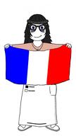 avengers beanie blue_eyes blush blushing brown_shirt country female flag flag:france france girl glasses hair soy soylent variant:soytan white_background white_skin // 1088x1939 // 150.4KB