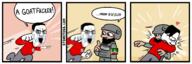 angry arm bloodshot_eyes chechnya clothes comic crying fist full_body glasses hair hanf hugging islam leg nazism open_mouth russia soyjak speech_bubble stonetoss swastika tshirt variant:chudjak // 1500x498 // 283.1KB