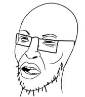 glasses open_mouth soyjak stubble variant:unknown // 515x587 // 60.5KB