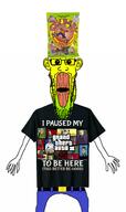 arm belt candy clothes ear flavorjak glasses grand_theft_auto grand_theft_auto_iii green_skin gum hand i_paused_my nazism oh_my_god_she_is_so_attractive sour sour_gum soyjak stretched_mouth stubble swastika text tshirt variant:markiplier_soyjak video_game // 1386x2325 // 1.7MB