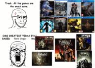 2soyjaks anger_mark closed_mouth concerned dark_souls fallout glasses mustache open_mouth place_japan soyjak stubble v_(4chan) variant:a24_slowburn_soyjak variant:soyak video_game // 1024x738 // 237.8KB