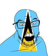 angry country flag glasses jacksepticeye looking_at_you mustache open_mouth saint_lucia soyjak stubble teeth variant:feraljak youtube // 1500x1500 // 34.5KB