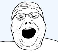 bald fat glasses open_mouth series:fusionjaks teeth variant:alicia variant:gapejak wrinkles // 803x768 // 38.1KB