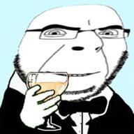 blue_background frog glass happy holding_object looking_at_you pepe tuxedo variant:cobson // 334x334 // 78.4KB