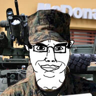 army camouflage cap clothes hat looking_at_you marine marpat mcdonalds military restaurant smile subvariant:chudjak_front tank text uniform united_states variant:chudjak vehicle // 687x687 // 467.1KB