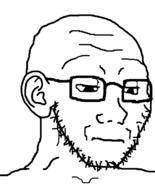 disappointed glasses looking_down sad soyjak stubble variant:soyak // 644x800 // 12.5KB