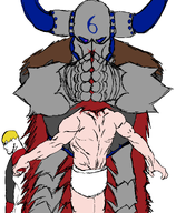 128 admin_6 armor baby babyjak blood brown_fur caca cape clothes crying dead dead_caca_baby fur gray_mask hair helmet horn mask muscles nate nate_higgers quote quote_(user) quote_admin red_cape sad shine_on_eyes variant:soyak white_skin yellow_hair // 1116x1356 // 120.1KB