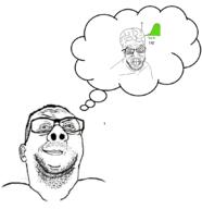2soyjaks angry glasses hair iq midwit smug thought_bubble variant:feraljak variant:reaction_soyjak // 1035x1068 // 240.7KB