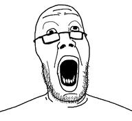 glasses open_mouth soyjak stubble variant:unknown // 645x596 // 13.8KB