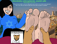 2soyjaks arab barefoot beach big_nose brown_eyes brown_skin clothes crying foot foot_fetish footrub girl grin hair hat islam its_over jerusalem jewish_nose jihad jihadist judaism live_reaction marriage massage meta:epx7fclhdrp_should_kill_himself_for_approving_this_satanic_antimatter meta:op_came_from_deviantart muslims smile star_of_david subvariant:female_soyak sweater text toenail variant:chudjak variant:soyak white_skin wife woman // 1280x979 // 700.3KB