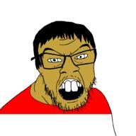brown_skin clothes country flag glasses hair indonesia open_mouth sea_nigger seanigger small_eyes soyjak stubble variant:feraljak // 1500x1500 // 29.3KB
