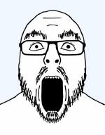 artist:ronald flart glasses looking_at_you meta:not_a_fucking_duplicate mustache open_mouth soyjak stubble template thick_eyebrows tiktok transparent_background variant:flartson vectorized // 410x524 // 43.2KB