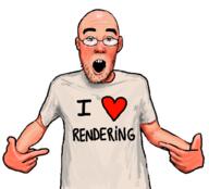 art drawing ear glasses i_love oekaki open_mouth pointing stubble t-shirt variant:shirtjak // 618x559 // 179.8KB