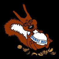 black_background bloated double_chin fat five_nights_at_cobson's full_body furry glasses happy nut nuts sash squirrel subvariant:feralsquirrel tail variant:feraljak // 600x600 // 30.7KB